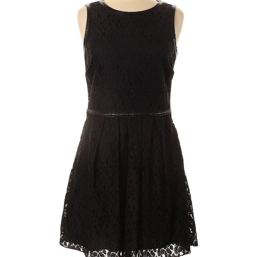 Speechless Black Lace Overlay Dress